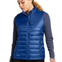 Eddie Bauer Womens Water Resistant Quilted Full Zip Vest - Cobalt Blue