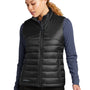 Eddie Bauer Womens Water Resistant Quilted Full Zip Vest - Deep Black