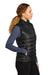 Eddie Bauer EB513 Womens Water Resistant Quilted Full Zip Vest Deep Black Model Side