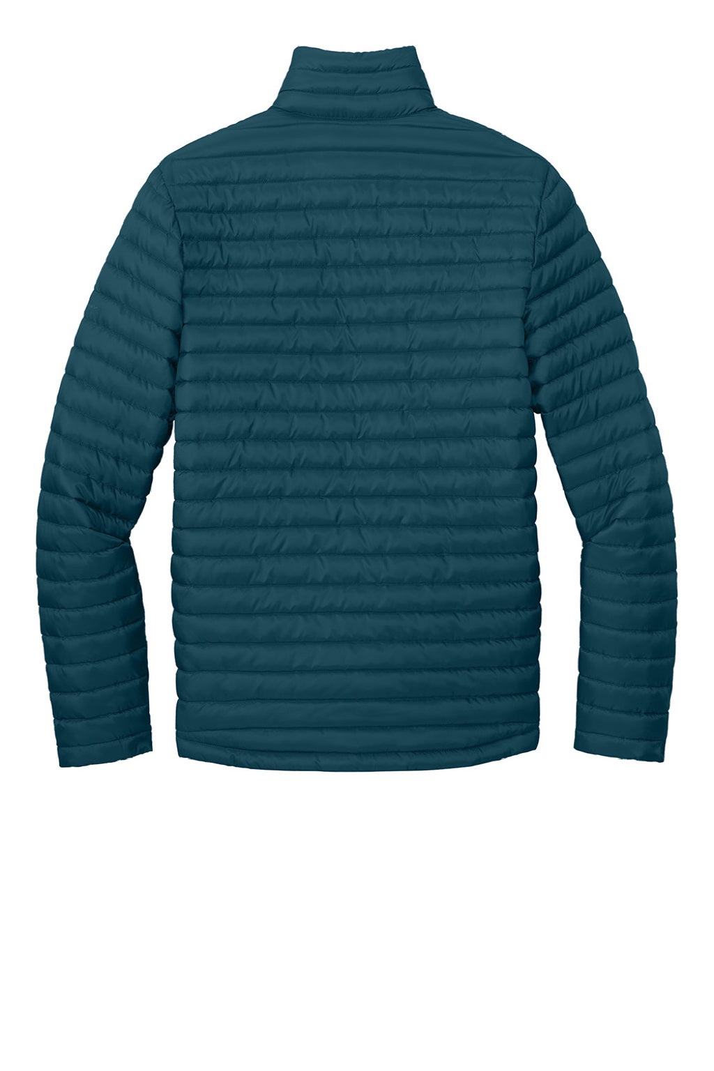 Eddie Bauer EB514 Mens Packable Quilted Water Resistant Full Zip Jacket Adriatic Blue Flat Back