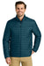 Eddie Bauer EB514 Mens Packable Quilted Water Resistant Full Zip Jacket Adriatic Blue Model Front