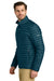 Eddie Bauer EB514 Mens Packable Quilted Water Resistant Full Zip Jacket Adriatic Blue Model Side