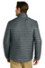 Eddie Bauer EB514 Mens Packable Quilted Water Resistant Full Zip Jacket Metal Grey Model Back