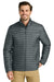 Eddie Bauer EB514 Mens Packable Quilted Water Resistant Full Zip Jacket Metal Grey Model Front