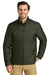 Eddie Bauer EB514 Mens Packable Quilted Water Resistant Full Zip Jacket Olive Green Model Front