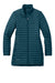 Eddie Bauer EB515 Womens Packable Quilted Water Resistant Full Zip Jacket Adriatic Blue Flat Front