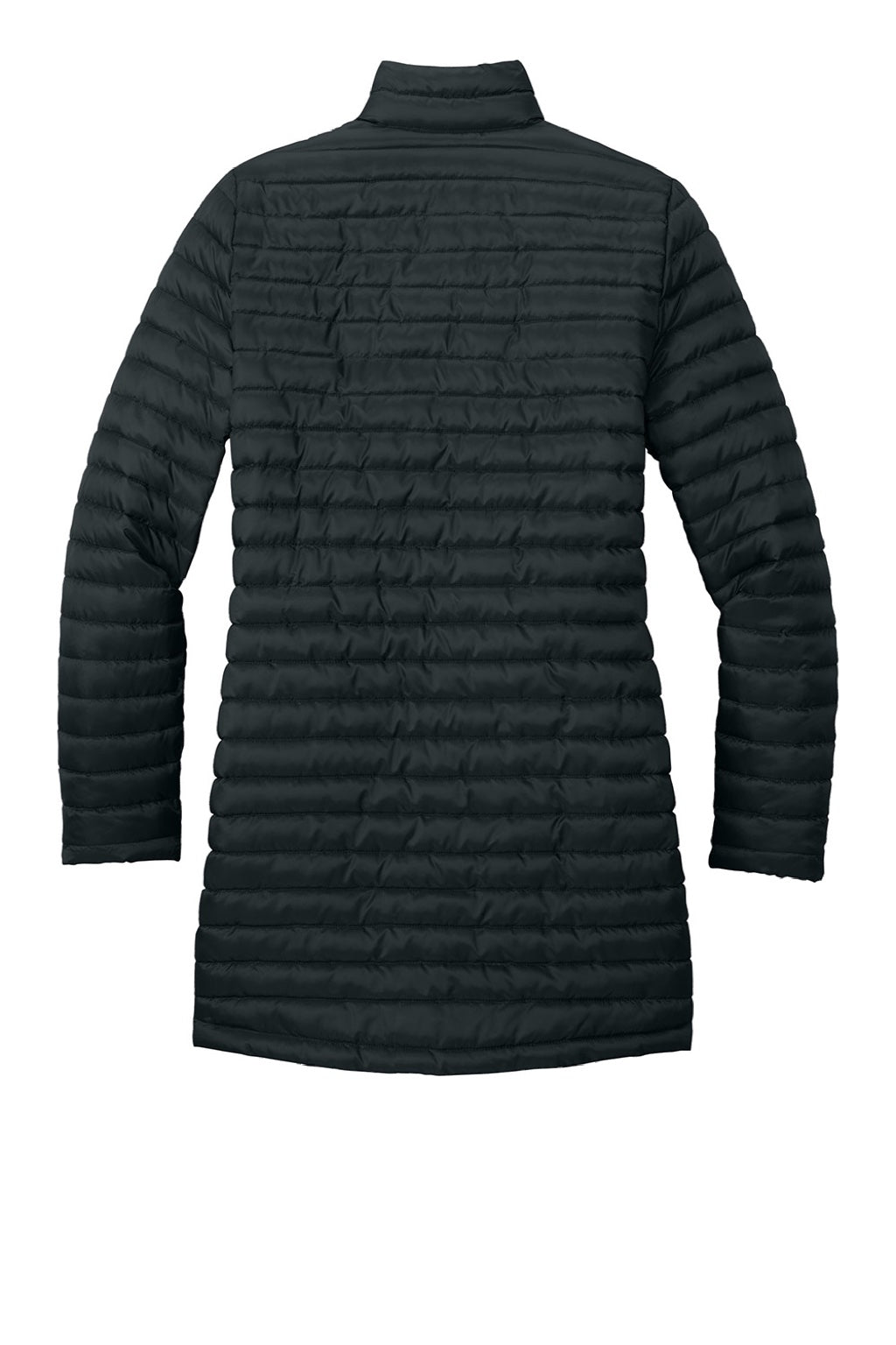 Eddie Bauer EB515 Womens Packable Quilted Water Resistant Full Zip Jacket Black Flat Back