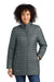 Eddie Bauer EB515 Womens Packable Quilted Water Resistant Full Zip Jacket Metal Grey Model Front