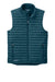Eddie Bauer EB516 Mens Packable Quilted Water Resistant Full Zip Vest Adriatic Blue Flat Front