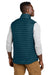 Eddie Bauer EB516 Mens Packable Quilted Water Resistant Full Zip Vest Adriatic Blue Model Back