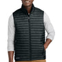 Eddie Bauer Mens Packable Quilted Water Resistant Full Zip Vest - Black