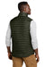 Eddie Bauer EB516 Mens Packable Quilted Water Resistant Full Zip Vest Olive Green Model Back
