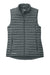 Eddie Bauer EB517 Womens Packable Quilted Water Resistant Full Zip Vest Metal Grey Flat Front