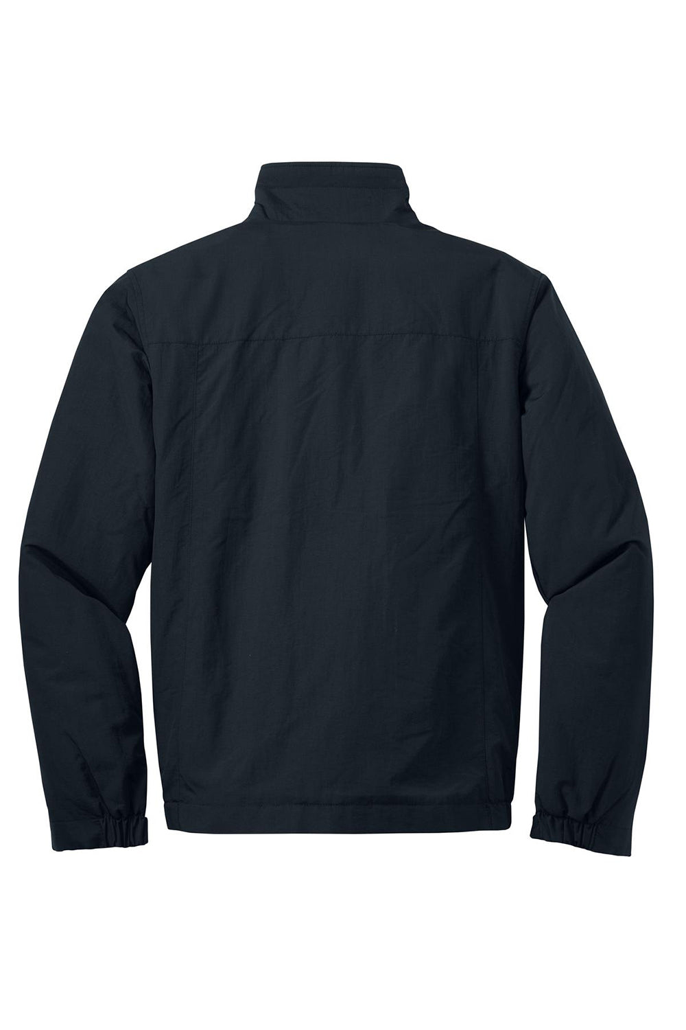 Eddie Bauer EB520 Mens Wind & Water Resistant Full Zip Jacket Black Flat Back