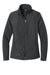 Eddie Bauer EB533 Womens Shaded Crosshatch Wind & Water Resistant Full Zip Jacket Grey Flat Front