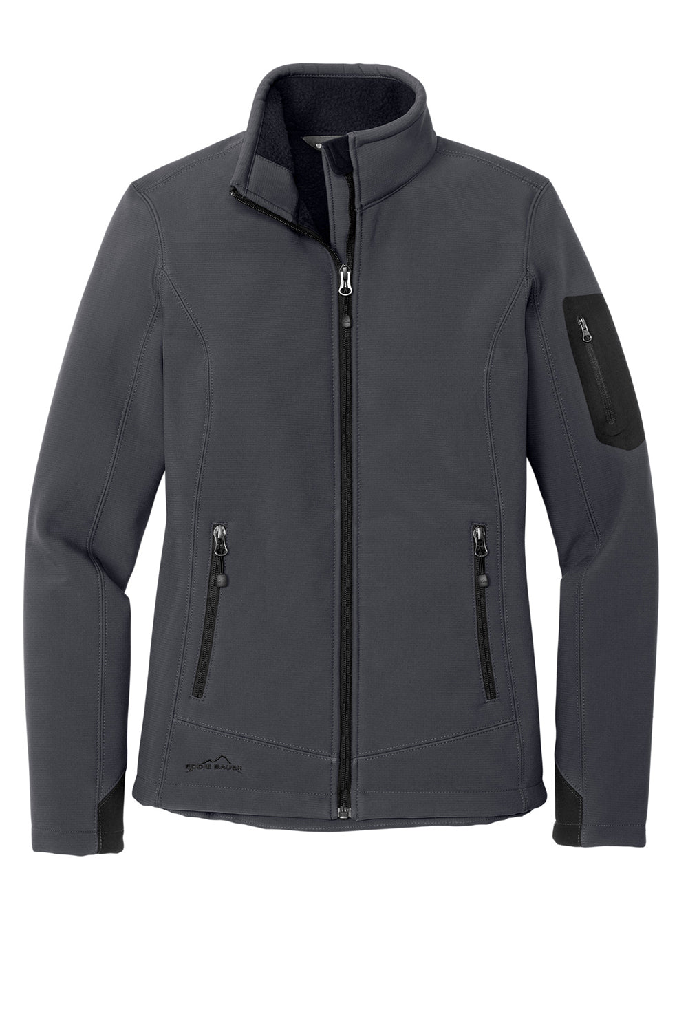 Eddie Bauer EB535 Womens Rugged Water Resistant Full Zip Jacket Steel Grey Flat Front