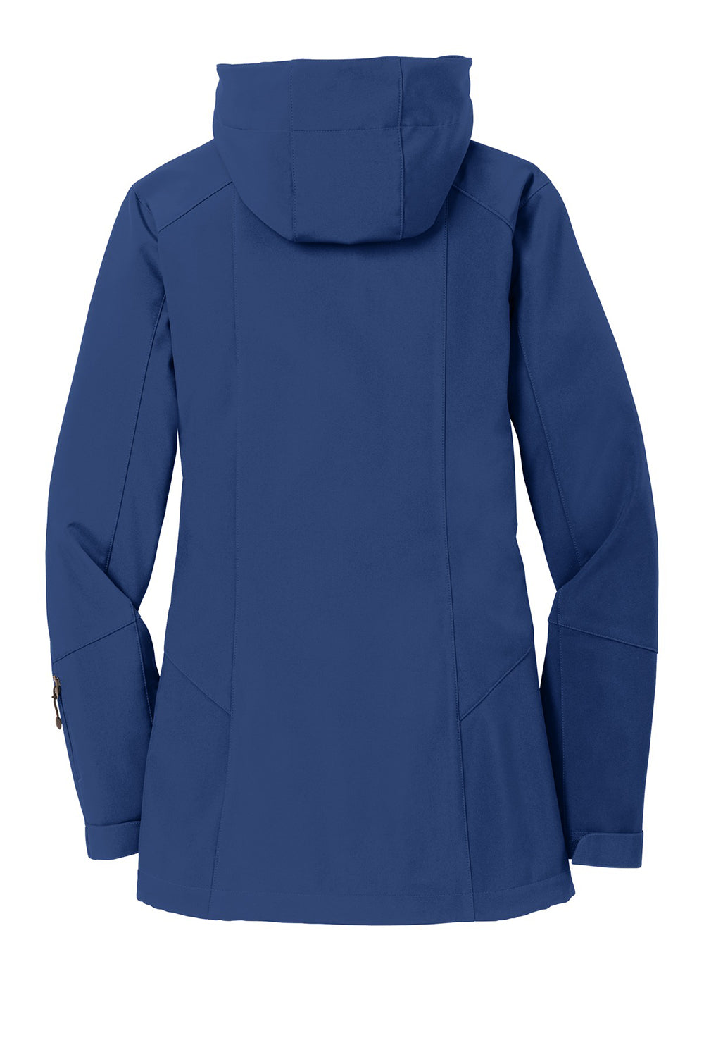 Eddie Bauer EB537 Womens Water Resistant Full Zip Hooded Jacket Admiral Blue Flat Back