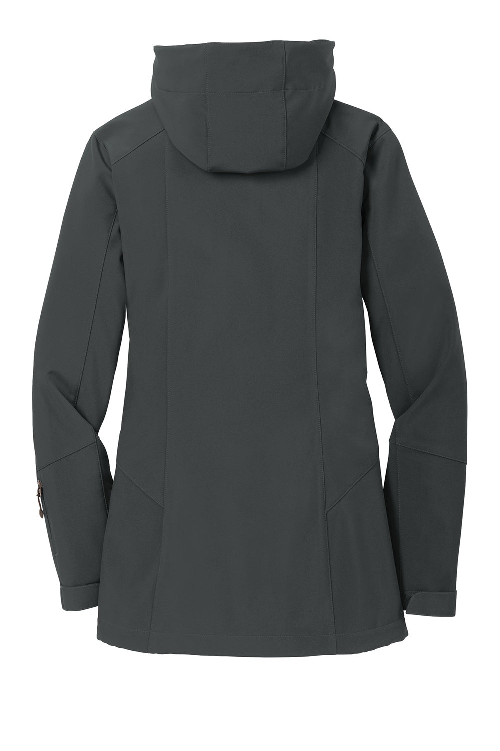 Eddie Bauer EB537 Womens Water Resistant Full Zip Hooded Jacket Steel Grey Flat Back