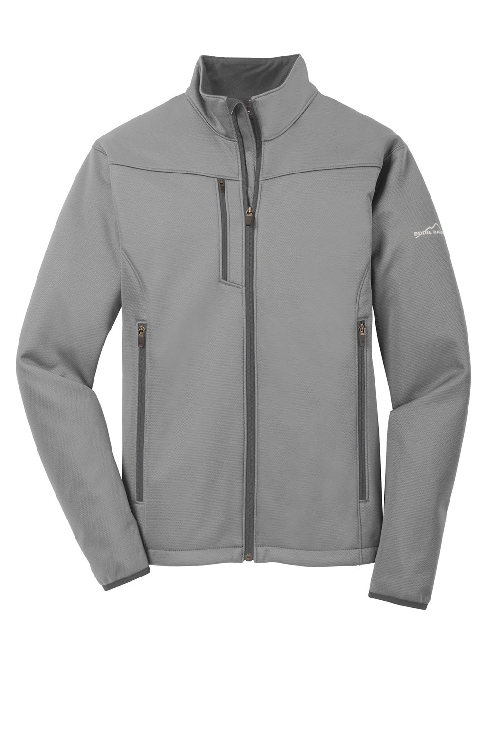 Eddie Bauer EB538 Mens Waterproof Full Zip Jacket Chrome Grey Flat Front