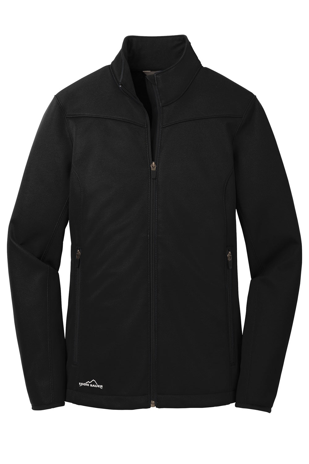 Eddie Bauer EB539 Womens Waterproof Full Zip Jacket Black Flat Front