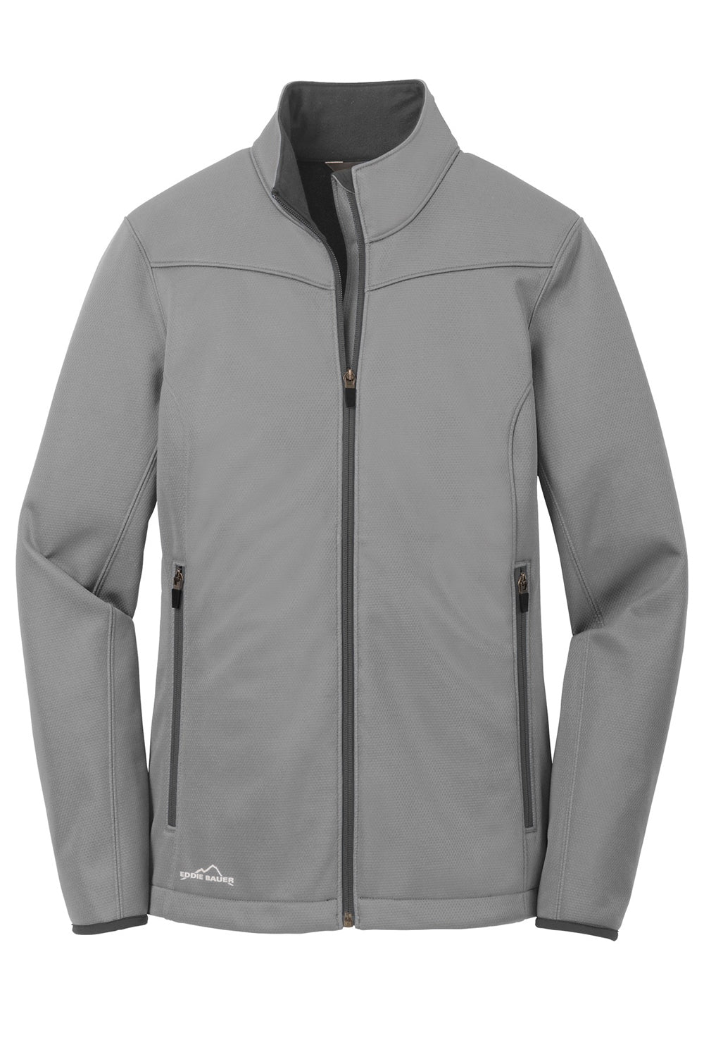 Eddie Bauer EB539 Womens Waterproof Full Zip Jacket Chrome Grey Flat Front