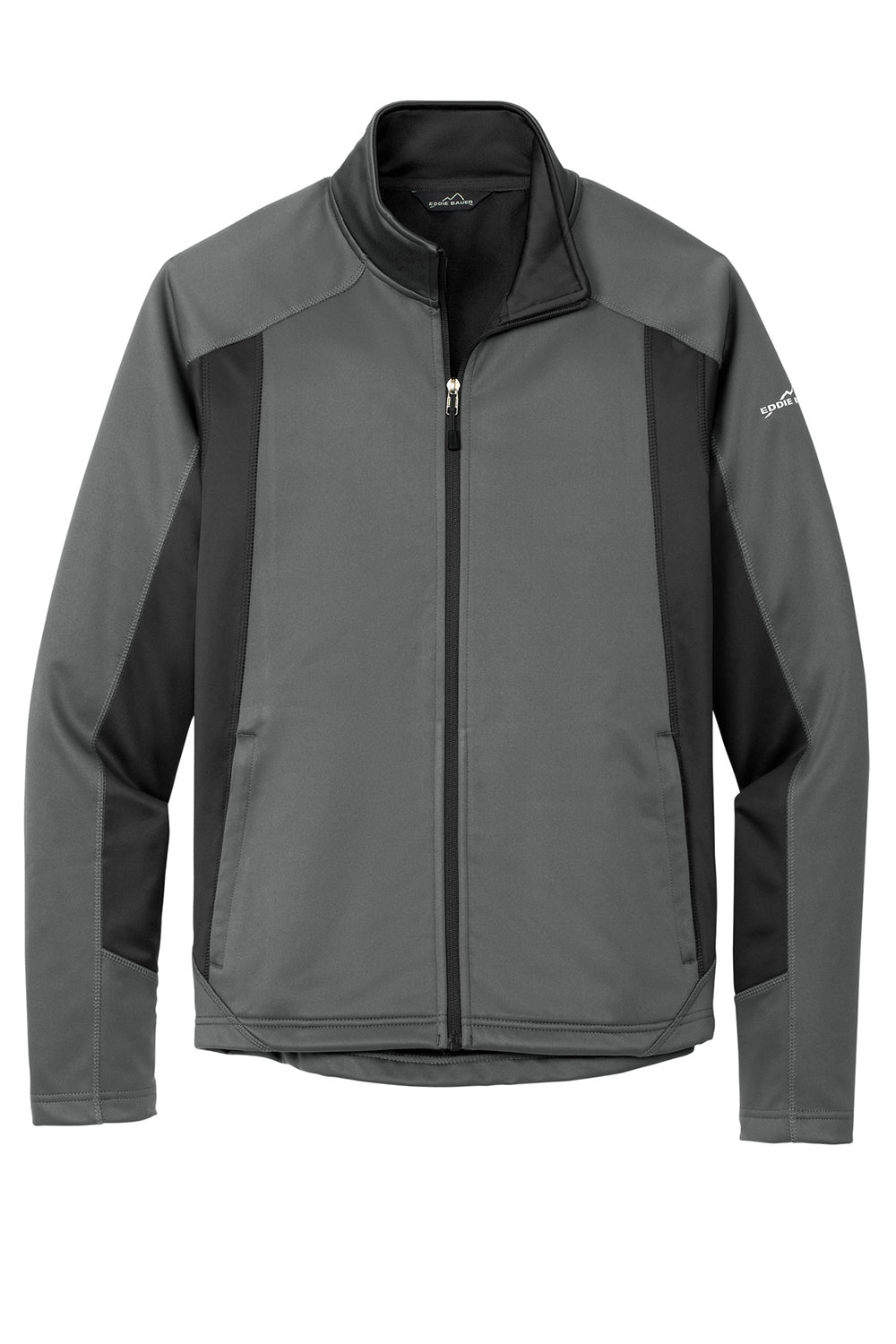 Eddie Bauer EB542 Mens Trail Water Resistant Full Zip Jacket Metal Grey Flat Front