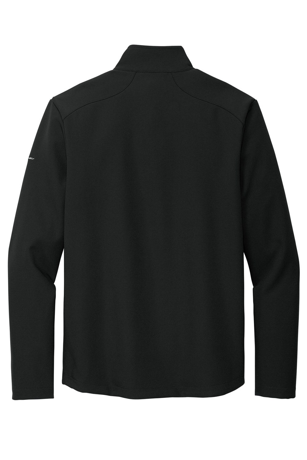 Eddie Bauer EB544 Mens Water Resistant Stretch Full Zip Soft Shell Jacket Deep Black Flat Back