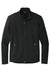 Eddie Bauer EB544 Mens Water Resistant Stretch Full Zip Soft Shell Jacket Deep Black Flat Front