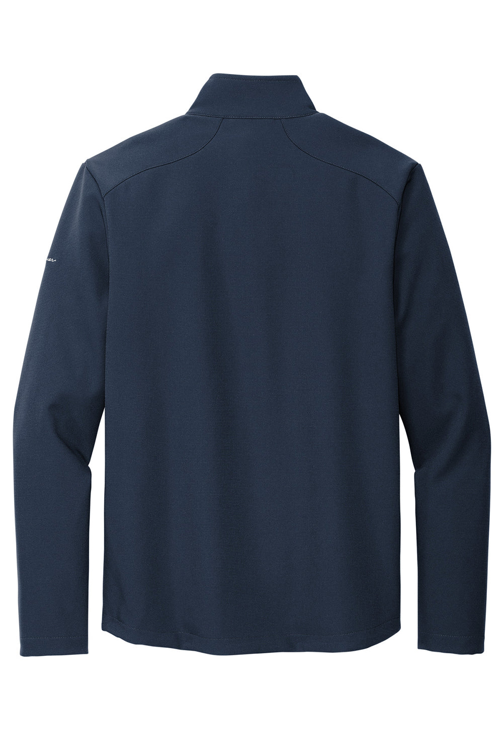 Eddie Bauer EB544 Mens Water Resistant Stretch Full Zip Soft Shell Jacket River Navy Blue Flat Back