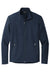 Eddie Bauer EB544 Mens Water Resistant Stretch Full Zip Soft Shell Jacket River Navy Blue Flat Front