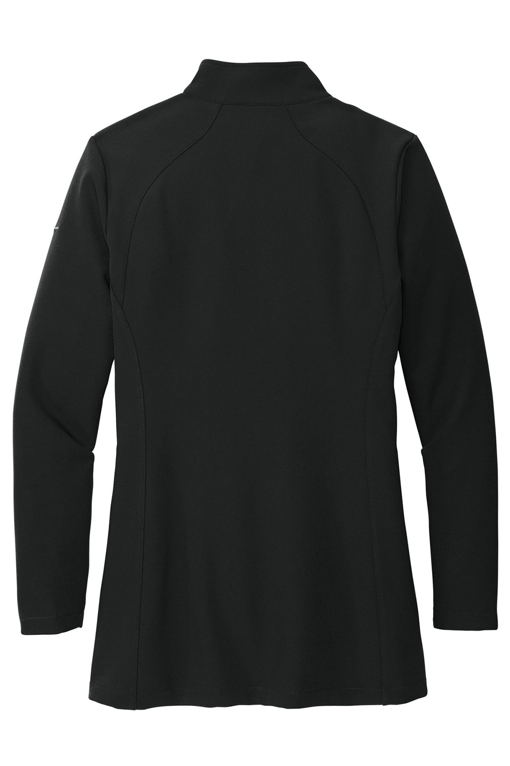 Eddie Bauer EB545 Womens Stretch Water Resistant Full Zip Soft Shell Jacket Deep Black Flat Back