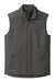 Eddie Bauer EB546 Mens Stretch Soft Shell Full Zip Vest Iron Gate Grey Flat Front