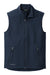Eddie Bauer EB546 Mens Stretch Soft Shell Full Zip Vest River Navy Blue Flat Front