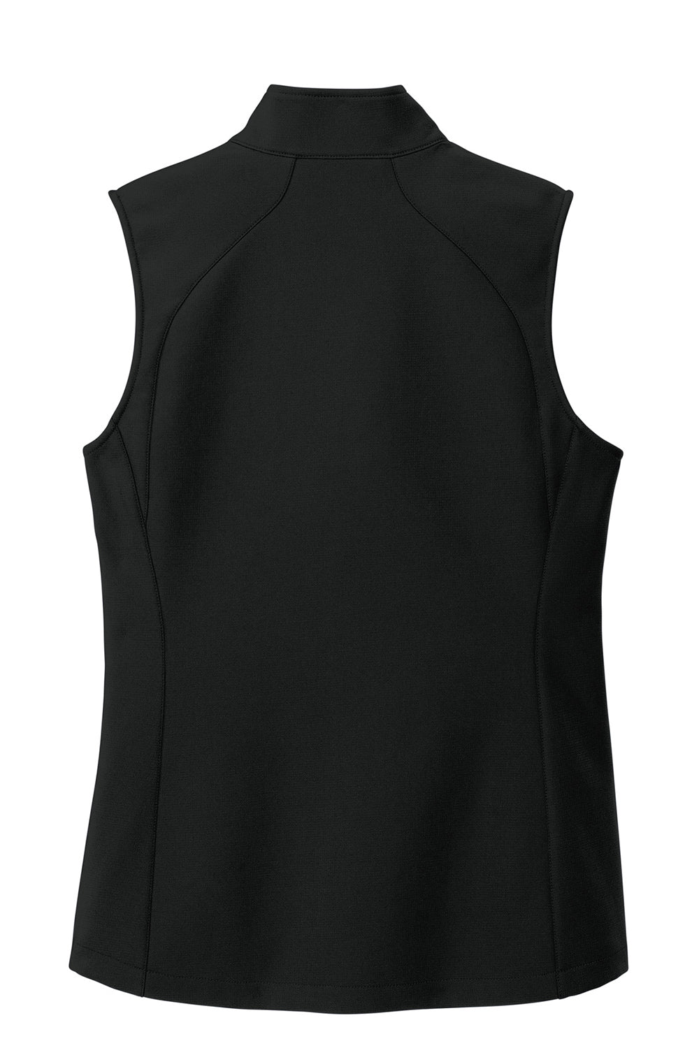 Eddie Bauer EB547 Womens Stretch Soft Shell Full Zip Vest Deep Black Flat Back