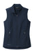 Eddie Bauer EB547 Womens Stretch Soft Shell Full Zip Vest River Navy Blue Flat Front