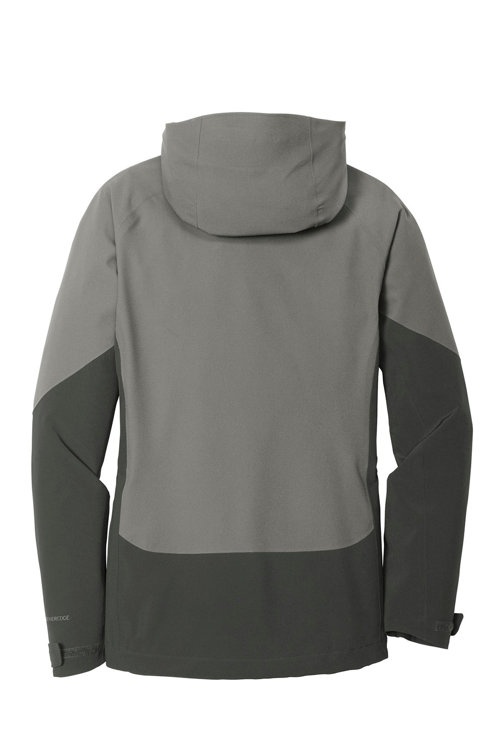 Eddie Bauer EB559 Womens WeatherEdge Waterproof Full Zip Hooded Jacket Metal Grey Flat Back