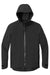 Eddie Bauer EB560 Mens WeatherEdge Plus Waterproof Full Zip Hooded Jacket Deep Black Flat Front