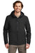 Eddie Bauer EB560 Mens WeatherEdge Plus Waterproof Full Zip Hooded Jacket Deep Black Model Front
