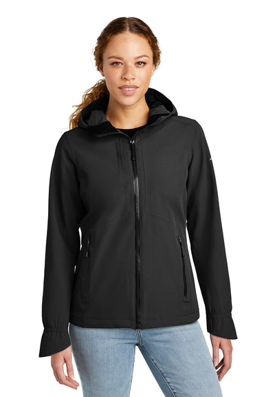 Eddie Bauer EB561 Womens WeatherEdge Plus Waterproof Full Zip Hooded Jacket Deep Black Model Front