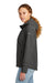 Eddie Bauer EB561 Womens WeatherEdge Plus Waterproof Full Zip Hooded Jacket Iron Gate Grey Model Side