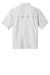 Eddie Bauer EB602 Mens Performance Fishing Moisture Wicking Short Sleeve Button Down Shirt w/ Double Pockets White Flat Back