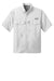 Eddie Bauer EB602 Mens Performance Fishing Moisture Wicking Short Sleeve Button Down Shirt w/ Double Pockets White Flat Front