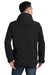 Eddie Bauer EB656 Mens WeatherEdge 3-in-1 Water Resistant Full Zip Hooded Jacket Black/Storm Grey Model Back