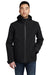 Eddie Bauer EB656 Mens WeatherEdge 3-in-1 Water Resistant Full Zip Hooded Jacket Black/Storm Grey Model Front