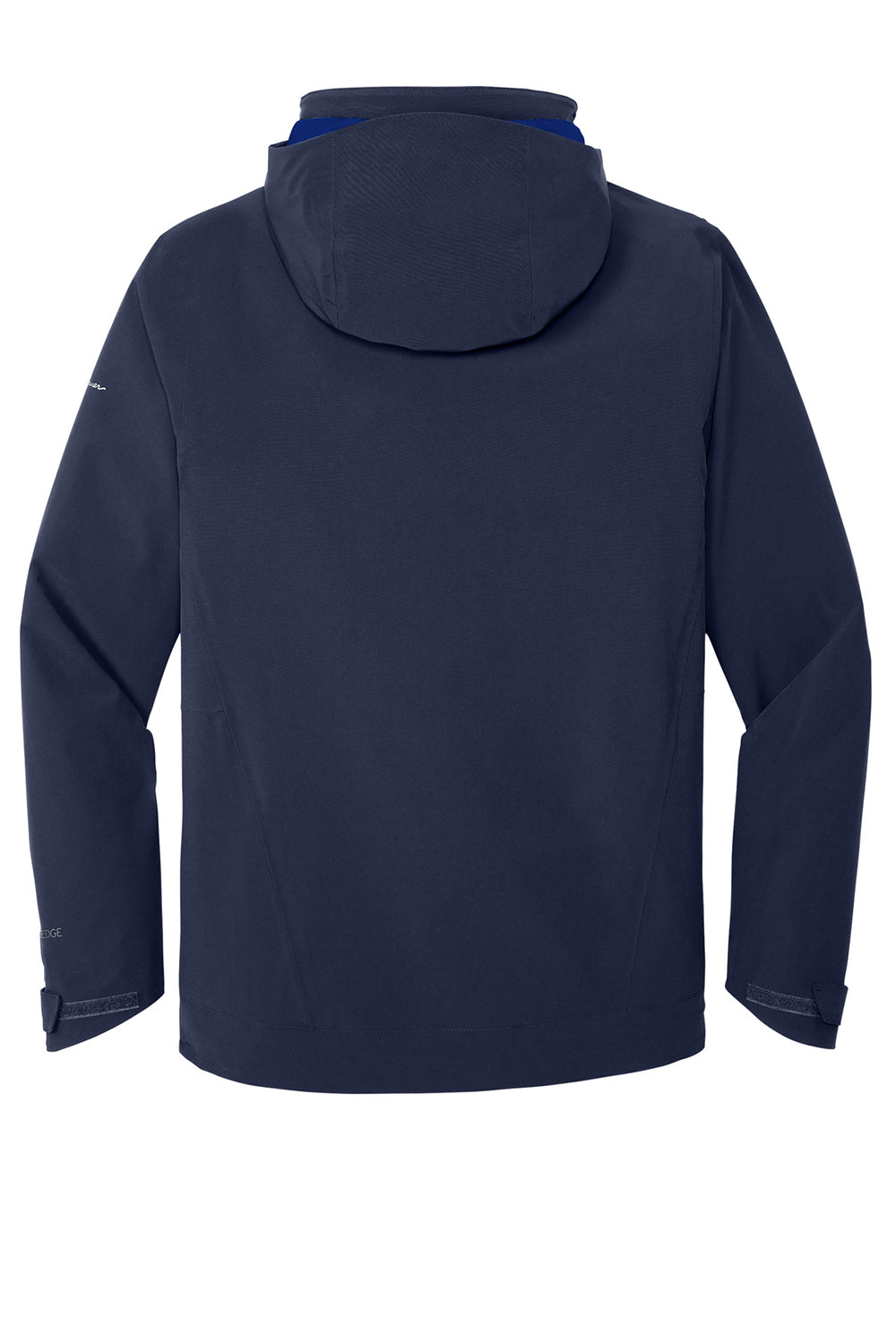 Eddie Bauer EB656 Mens WeatherEdge 3-in-1 Water Resistant Full Zip Hooded Jacket River Navy Blue/Cobalt Blue Flat Back