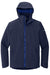 Eddie Bauer EB656 Mens WeatherEdge 3-in-1 Water Resistant Full Zip Hooded Jacket River Navy Blue/Cobalt Blue Flat Front
