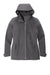 Eddie Bauer EB657 Womens WeatherEdge 3-in-1 Water Resistant Full Zip Hooded Jacket Steel Grey/Metal Grey Flat Front