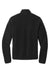 Port Authority F140 Mens Camp Fleece 1/4 Snap Sweatshirt w/ Pockets Deep Black Flat Back