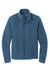 Port Authority F140 Mens Camp Fleece 1/4 Snap Sweatshirt w/ Pockets Regatta Blue Flat Front