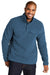 Port Authority F140 Mens Camp Fleece 1/4 Snap Sweatshirt w/ Pockets Regatta Blue Model Front